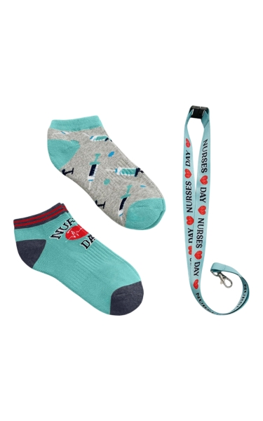Set 2 Perechi Sosete Textile Cherokee Lanyard in Nursing Every Day + Suport Ecuson