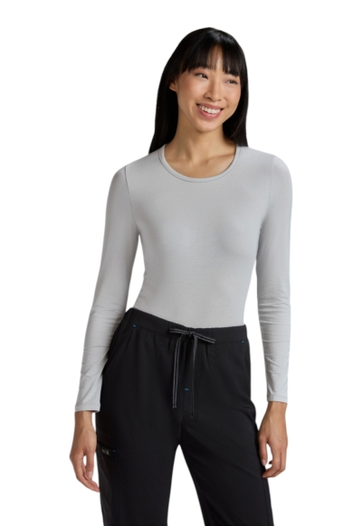 Bluză cu Mânecă Lungă Koi Happiness - Tender Tee | Soft Grey - Img 2