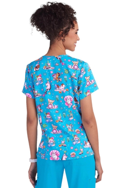 Bluză Medicală Damă Koi Happiness Leslie - Basics | Critters Under the Sea - Img 2
