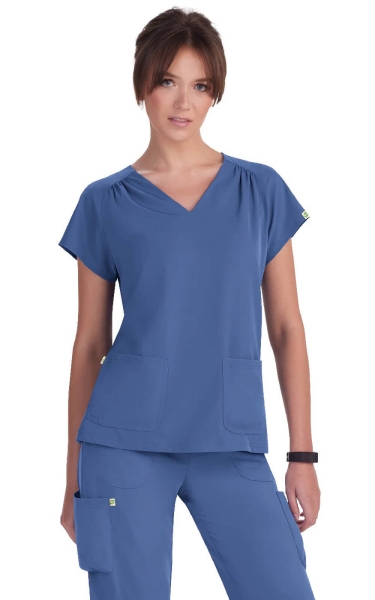 Bluză Medicală Meadow by Koi Happiness | Slate Blue