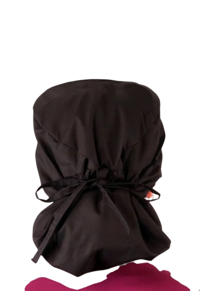 Boneta Chirurgicala Par Lung - Pink Butterfly Patch on Solid Black Cap - Img 4