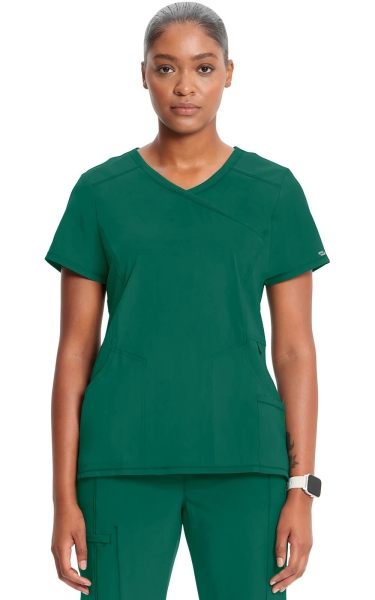 Halat medical antimicrobian Cherokee PROTX2® Mock Wrap - Infinity | Hunter Green - Img 1