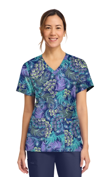 Halat Medical Cherokee - Prints Stretch | Pretty Peacock - Img 1
