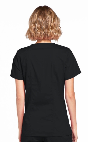 Halat Medical - Cherokee WorkWear - Mock Wrap Core Stretch | Negru - Img 3