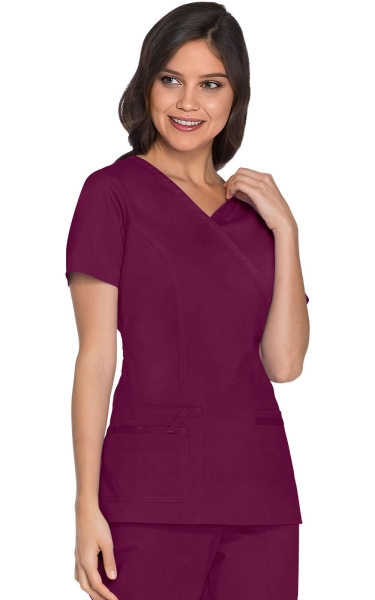 Halat Medical - Cherokee WorkWear - Mock Wrap Core Stretch | Wine - Img 4