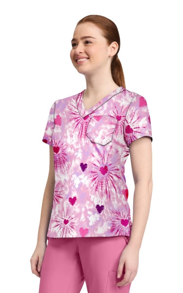 Halat Medical Med Couture - Mc Prints | Tie Dye Hearts - Img 6