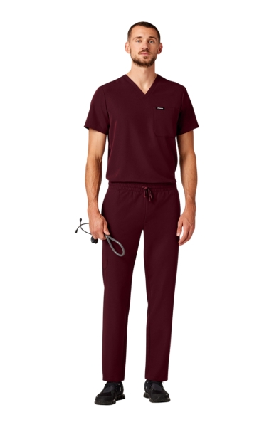 Pantaloni Medicali Jaanuu UltraLAST cu Barieră Fluidă – Rhodes | Burgundy - Img 5