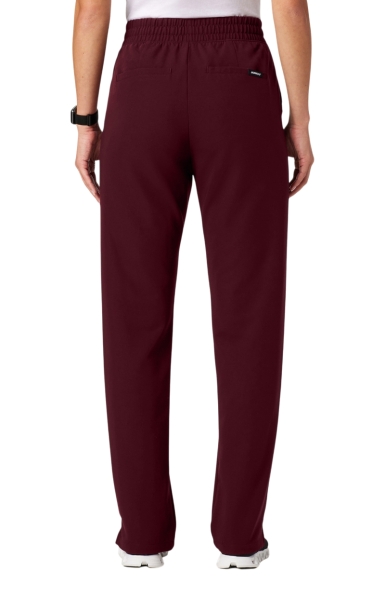Pantaloni Medicali Jaanuu UltraLAST cu Talie Înaltă – Kerr | Burgundy - Img 2
