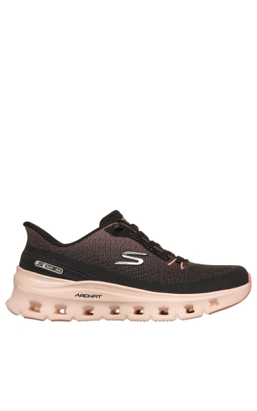 Pantofi Skechers dama Slip-Ins Arch Fit Glide - Step Pro | Black / Coral - Img 1