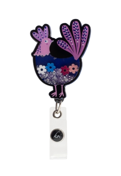 Suport Legitimație Retractabil Shaker - Koi Happiness | Flower Chicken