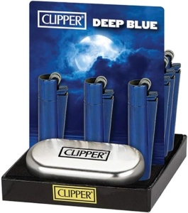 Bricheta Clipper Large Metal - Albastru Metalizat - Img 1