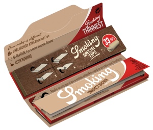 Set 24 pachete Foite rulat lungi Smoking King Size Thinnest Brown 33 + Filters