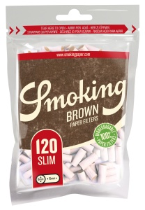 Filtre tigarete rulate Smoking Filters Brown Slim 120 - Img 1