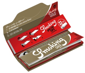 Set 24 pachete Foite rulat lungi Smoking King Size Gold 33 + Filtre