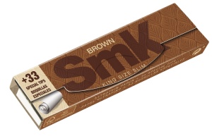Set 24 pachete Foite rulat lungi SMK King Size Brown 33 + Filters