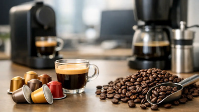Capsule cafea vs cafea boabe pentru birou