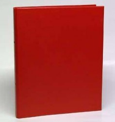 Caiet mecanic 4 inele - D25mm, coperti carton plastifiat PVC, A4, AURORA - rosu