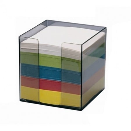 Cub notes hartie color 9 x 9 cm, 750 file + suport