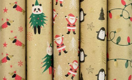 Hartie ambalaj 70 x 200 cm, 80g/mp, Santas Wonderland Rotolux - Img 2