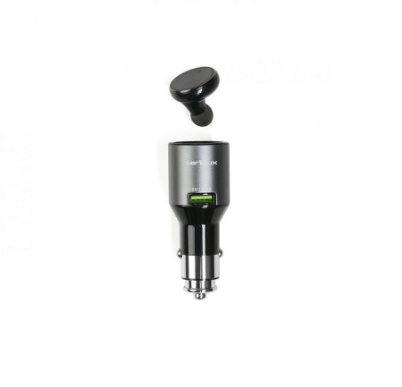 Incarcator auto cu casca bluetooth v4.0, port USB 5V/2.4A, handsfree, Serioux SRXS-CC01