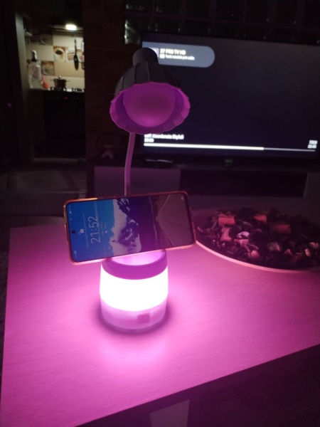 Lampa LED de birou pentru copii, 4 tipuri de lumina, model lumina floare, roz - Img 7