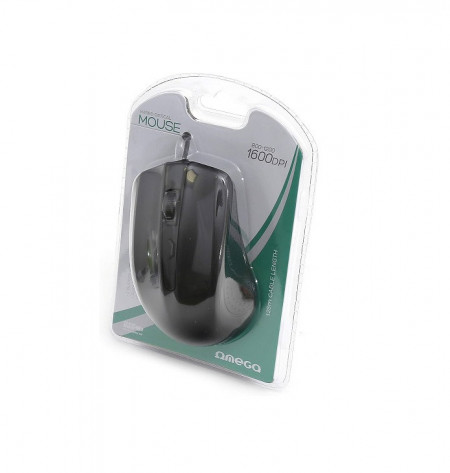 Mouse cu fir usb, Omega OM-05, 3D OPTICAL 1600Dpi, Negru - Img 2