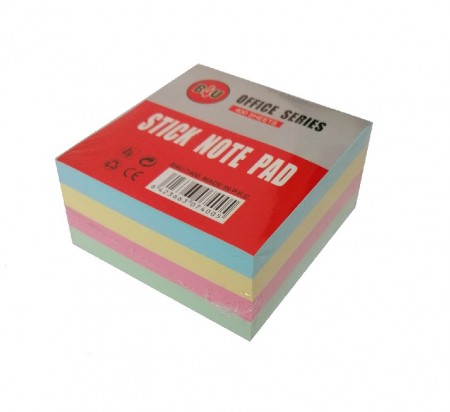 Notes adeziv 76 x756mm, 400 file, 4 culori pastel B4U