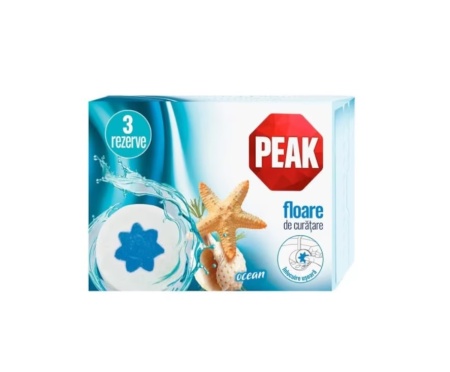 Rezerva Odorizant toaleta PEAK Floare de curatare Ocean 3 x 45g