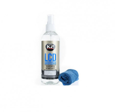 Solutie pentru curatat ecrane LCD CLEANER K2 - 250ml + Laveta microfibra