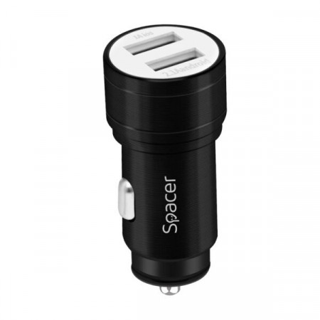 Alimentator Auto Bricheta Spacer Fast Charge 3.1A, 2 x USB