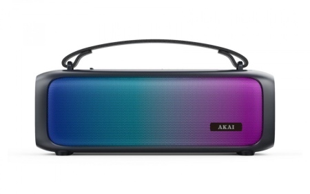 Boxa Portabila Bluetooth Akai ABTS-08 BK, 8 W, FM, Lumini RGB, baterie 1500 mAh - Img 2