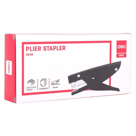 Capsator Tip Cleste 30 Coli 24/6 Negru Deli Start 034 - Img 4
