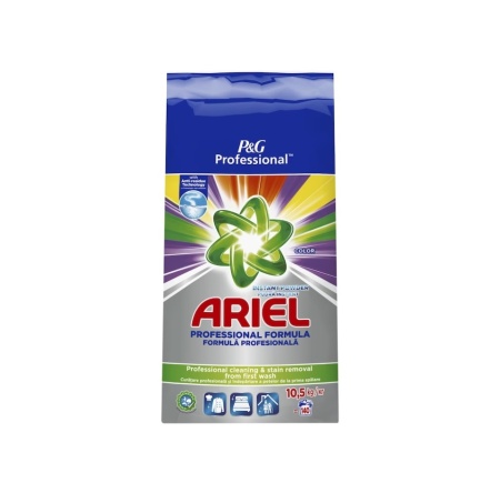 Detergent de rufe pudra Ariel Professional Color, automat, dur cu petele, 10.5 kg, 140 de spalari