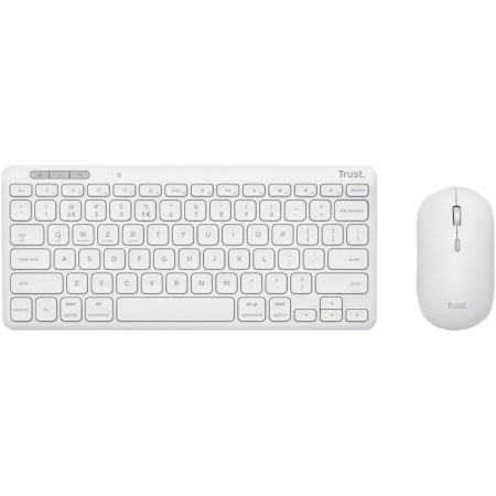 Kit tastatura + mouse Wireless/Bluetooth, Trust LYRA, Multi-Device, Layout US, mouse 800-1600 DPI