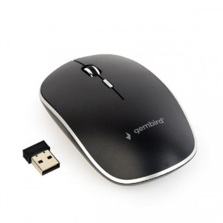 Mouse wireless Gembird MUSW-4B-01, USB, 1600 DPI, 5 butoane, Negru