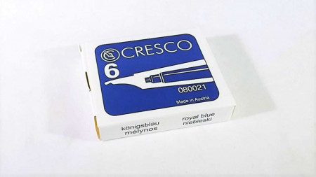 Patroane cerneala scurte CRESCO albastre 6 bucati/set