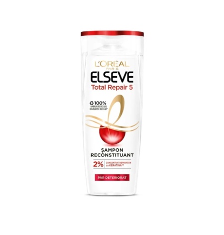 Sampon L'Oreal Paris Elseve Total Repair 5 pentru par deteriorat, 400 ml