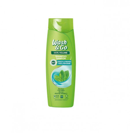 Sampon Wash&Go cu extract de menta, 360 ml
