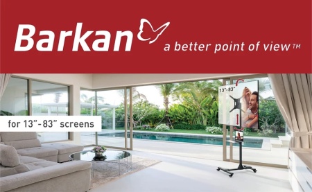 Suport Stand TV Mobil Barkan Mount Cart+Self 32&quot;-83&quot;, max 50 kg - Img 8
