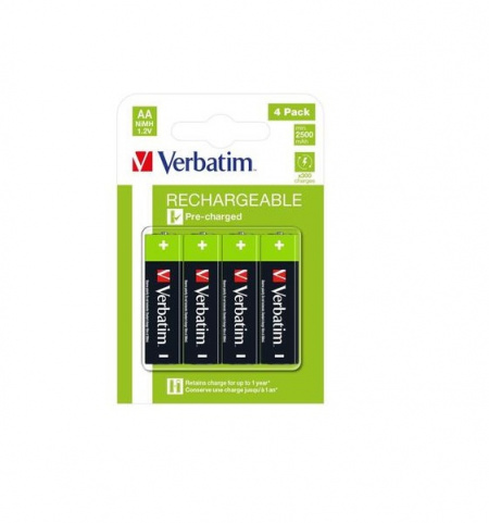 Acumulatori Reicarcabili Verbatim AA R6, 2500 mAh NiMH, 4 buc/set