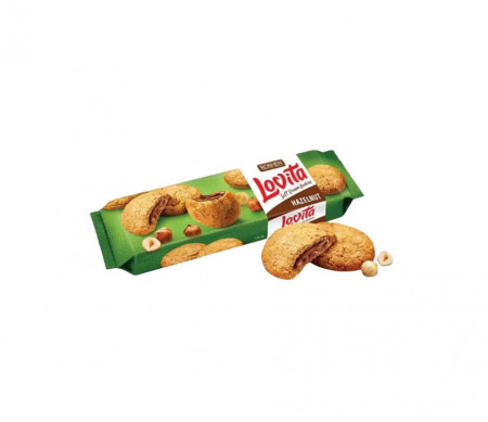 Biscuiti ROSHEN Lovita Soft Cream Cookies Biscuiti cu Umplutura de Alune 127g