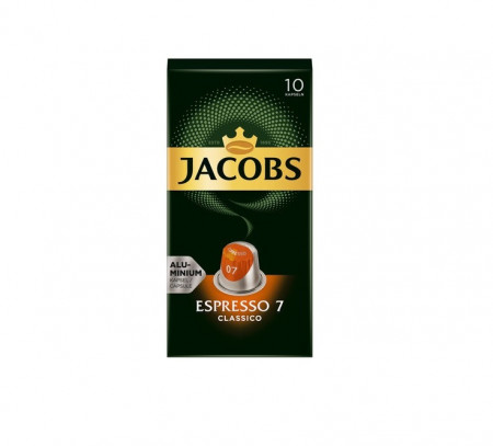 Capsule Jacobs Nespresso Cafea Espresso 7 Classico, 10 capsule, 52g