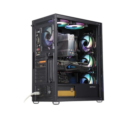Carcasa Gaming PC Serioux Quantum, 6 ventilatoare ARGB, Middle Tower, ATX - Img 7