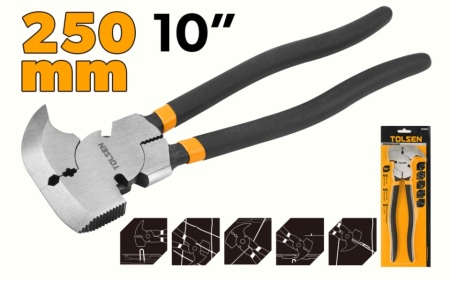 Cleste pentru taiat garduri 250mm , cu cap ciocan TOLSEN Industrial - Img 2