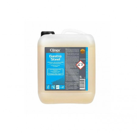 Detergent de curatare acid pentru suprafete si echipamente din otel inoxidabil CLINEX Steel, 5 litri