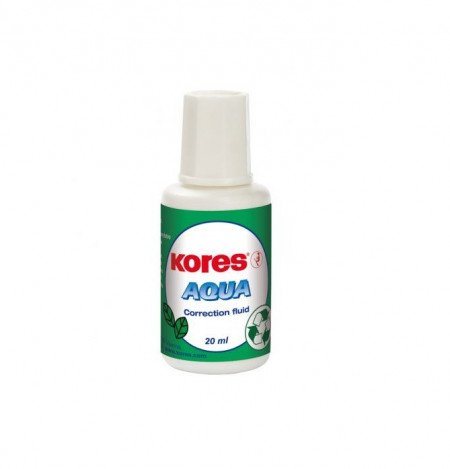 Fluid corector pe baza de apa cu pensula Kores, 20ml