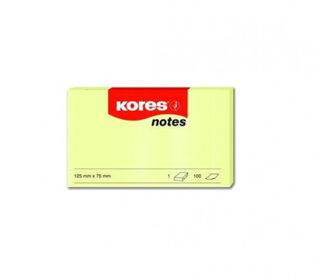 Notes Adeziv 125 X 75 mm Galben Pal 100 File Kores