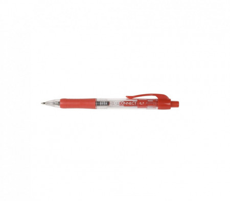 Pix cu mecanism, rubber grip, varf 1.0mm, Q-Connect - rosu