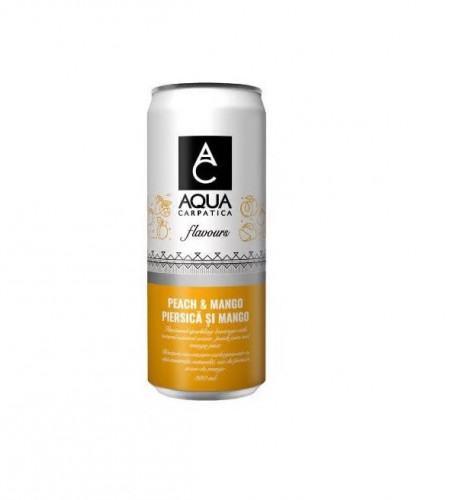 Apa minerala AQUA CARPATICA Piersica & Mango, 4 x 330 ml