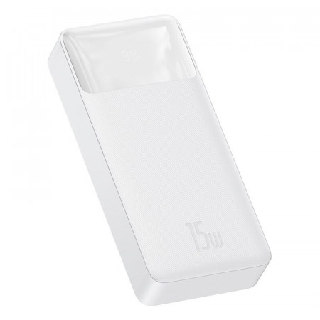 Baterie externa 20000mAh, 15W, Baseus Bipow Digital Display White
